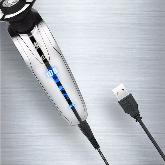 Povos Mens Electric Waterproof Rotary Razor Shaver - Picture 5 of 10